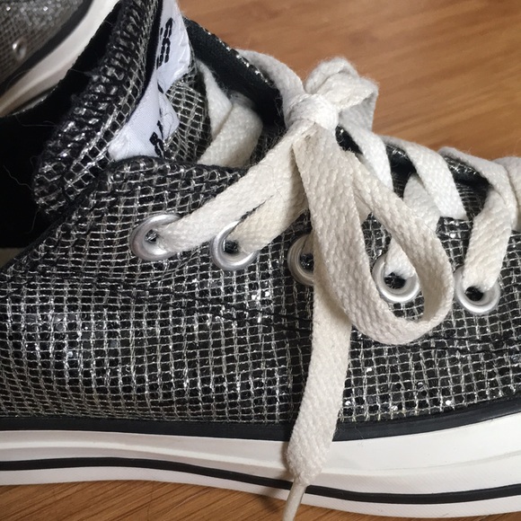 Silver & Black Converse Allstars - Picture 5 of 5